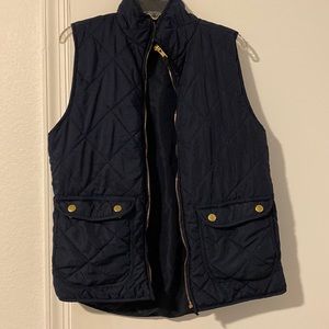 Blue and gold puffer vest size small